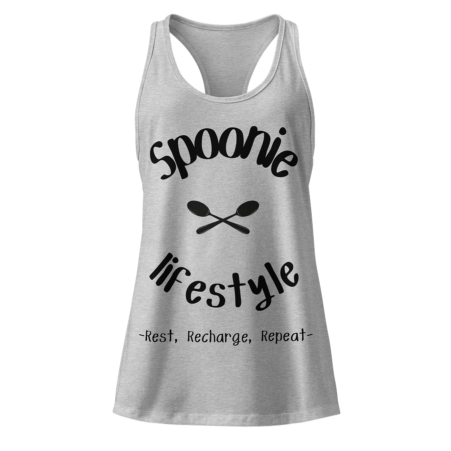 Spoonie Lifestyle (Black print) Racerback Tank top (Women's) product image (3)