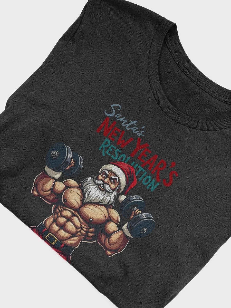 Santa's New Year Gym T-shirt | Muscular Santa Workout Shirt | Fitness Christmas Tee | Funny Santa Claus Gift for Gym Lovers product image (5)