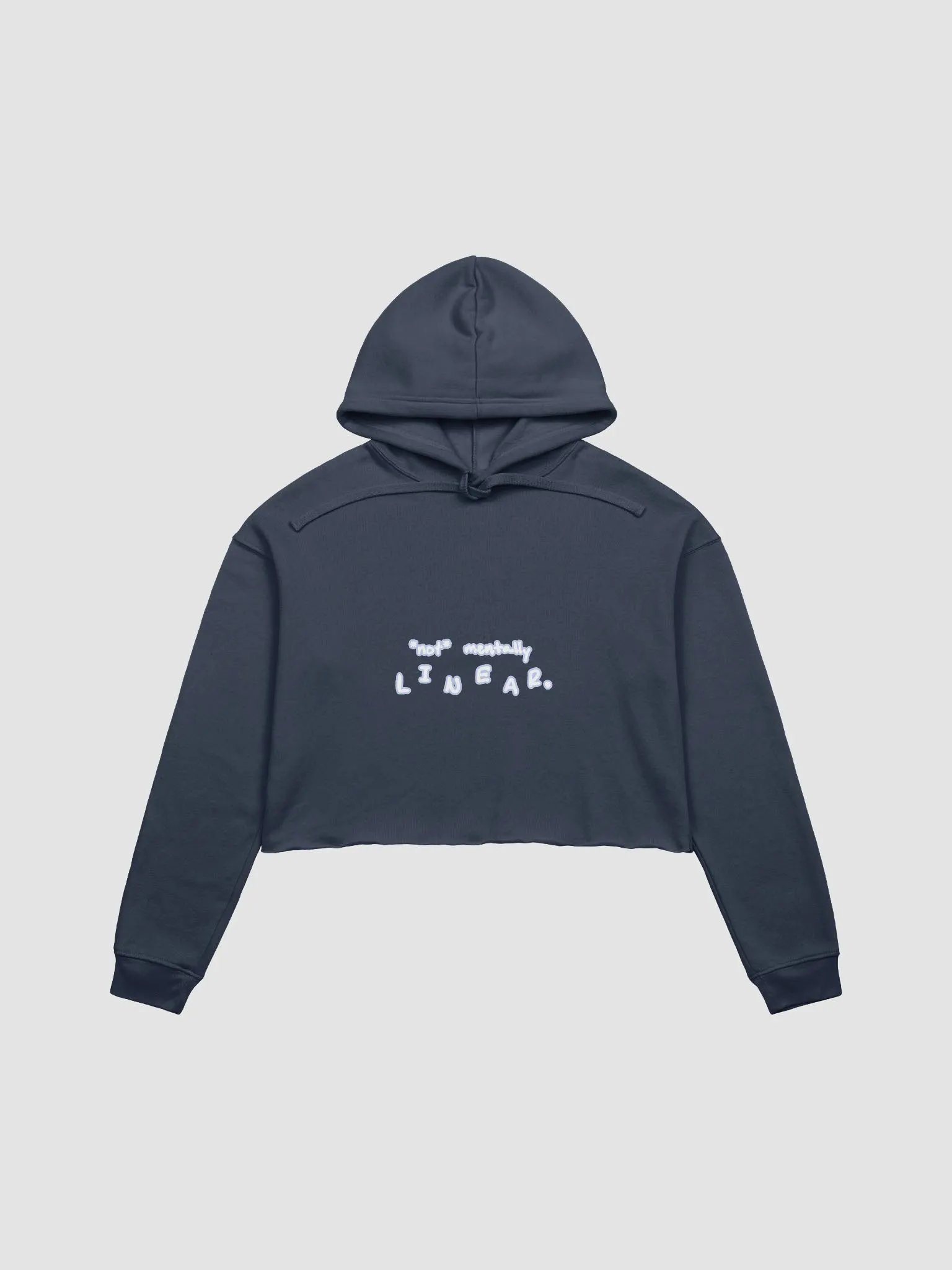 *not* mentally linear (lined design, #BDCAEF) fleece cropped hoodie product image (18)