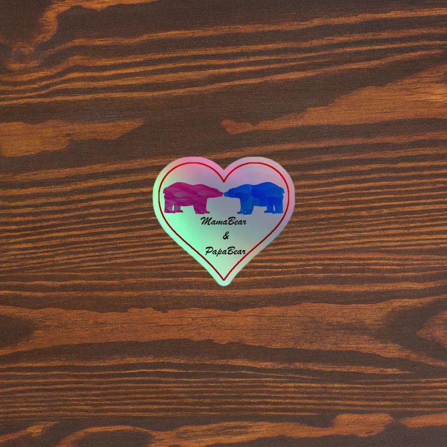Mama & Papa Bear Holographic Sticker product image (11)