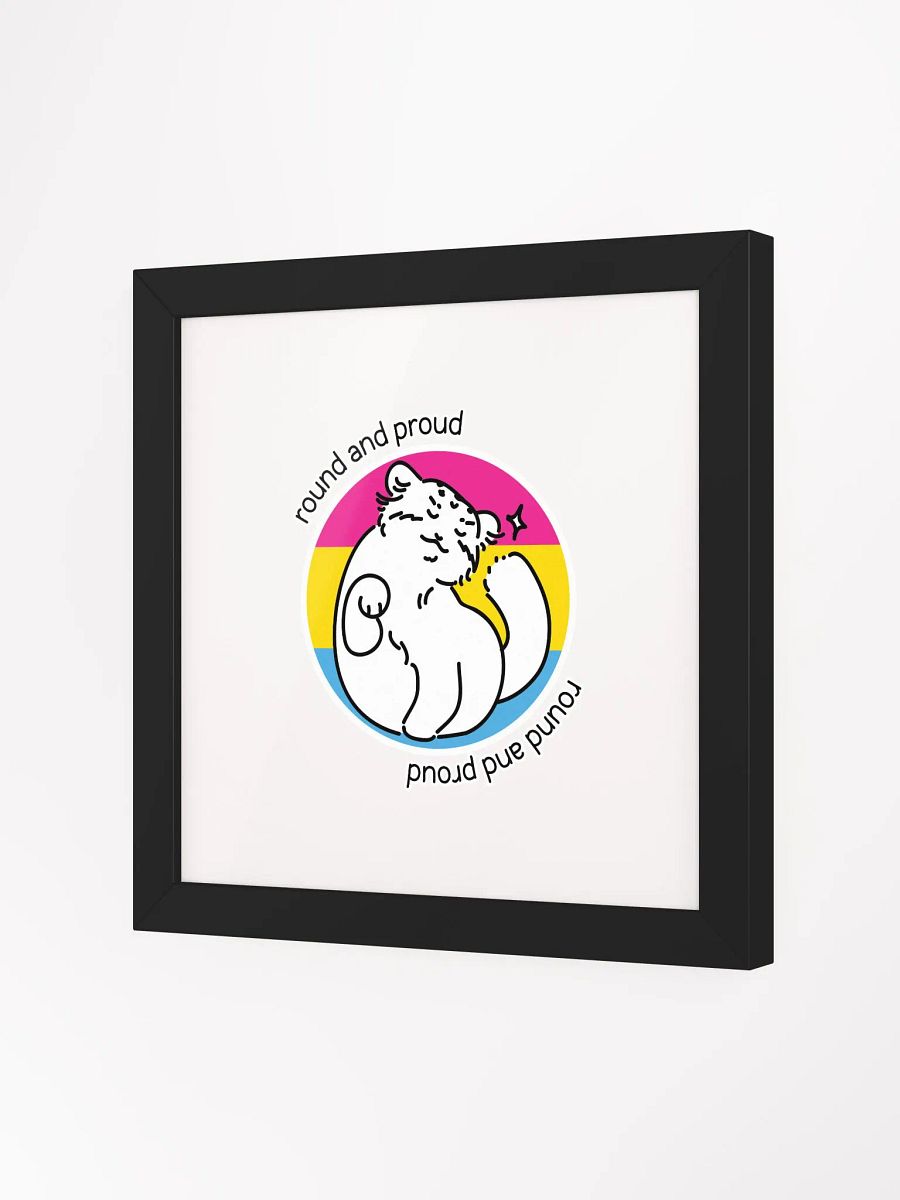 Round and Proud Manul Pansexual Version - Framed Print product image (4)