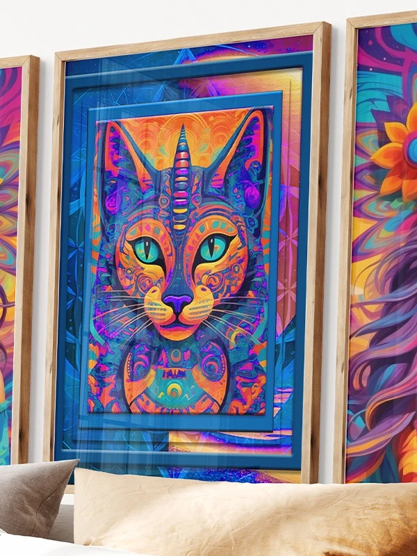 Space Cat Blue Orange - Download product image (4)
