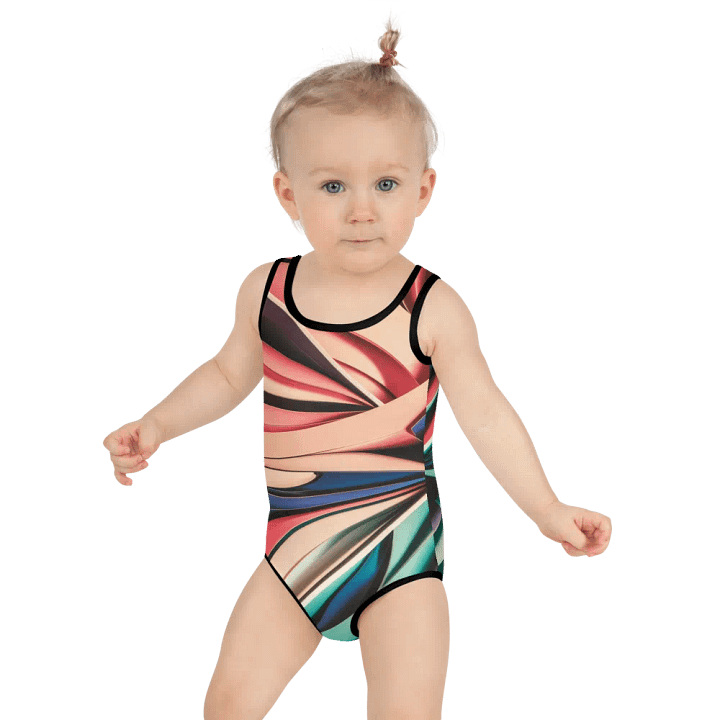 TDS Music Kids Abstract Swimsuit in Vibrant Colors (Sizes 2T-7) product image (2)
