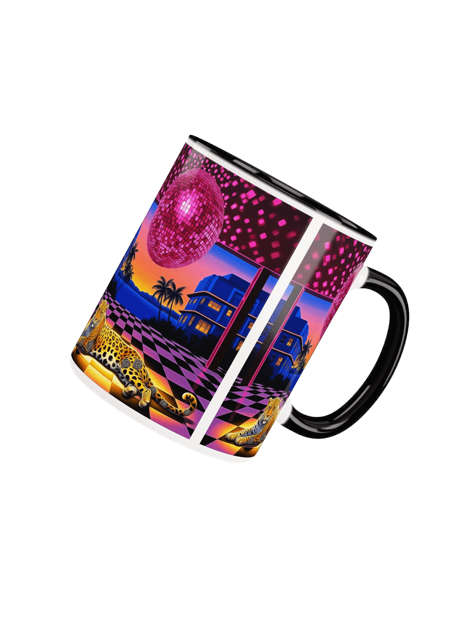 Leopard Disco Sunset Ceramic Mug product image (8)