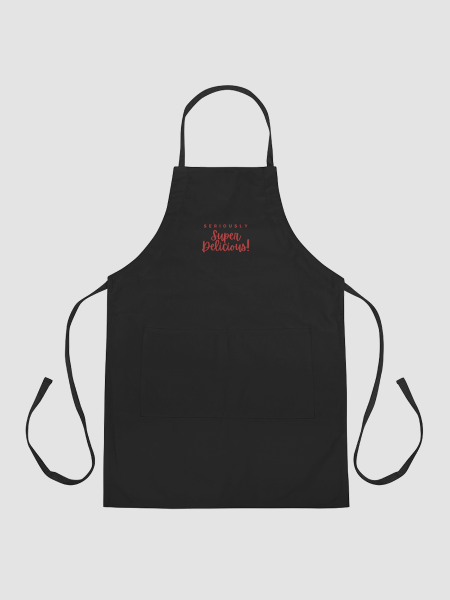 Super Delicious Embroidered Cooking Apron (Red) product image (2)