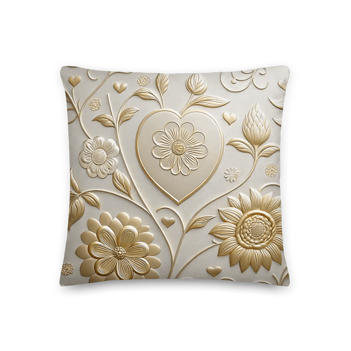 Golden Floral Luxe Premium Pillow product image (1)