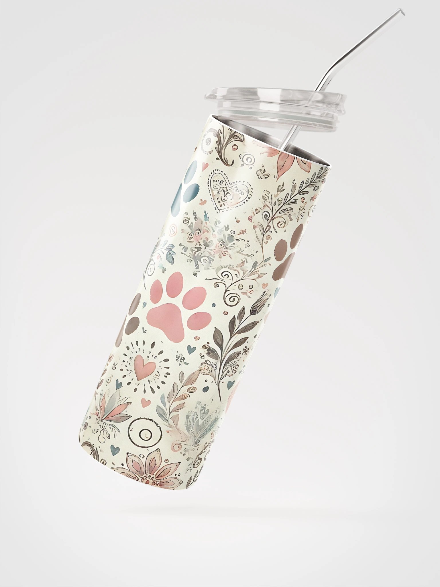 Whimsical Paw Prints Stainless Steel Tumbler product image (3)