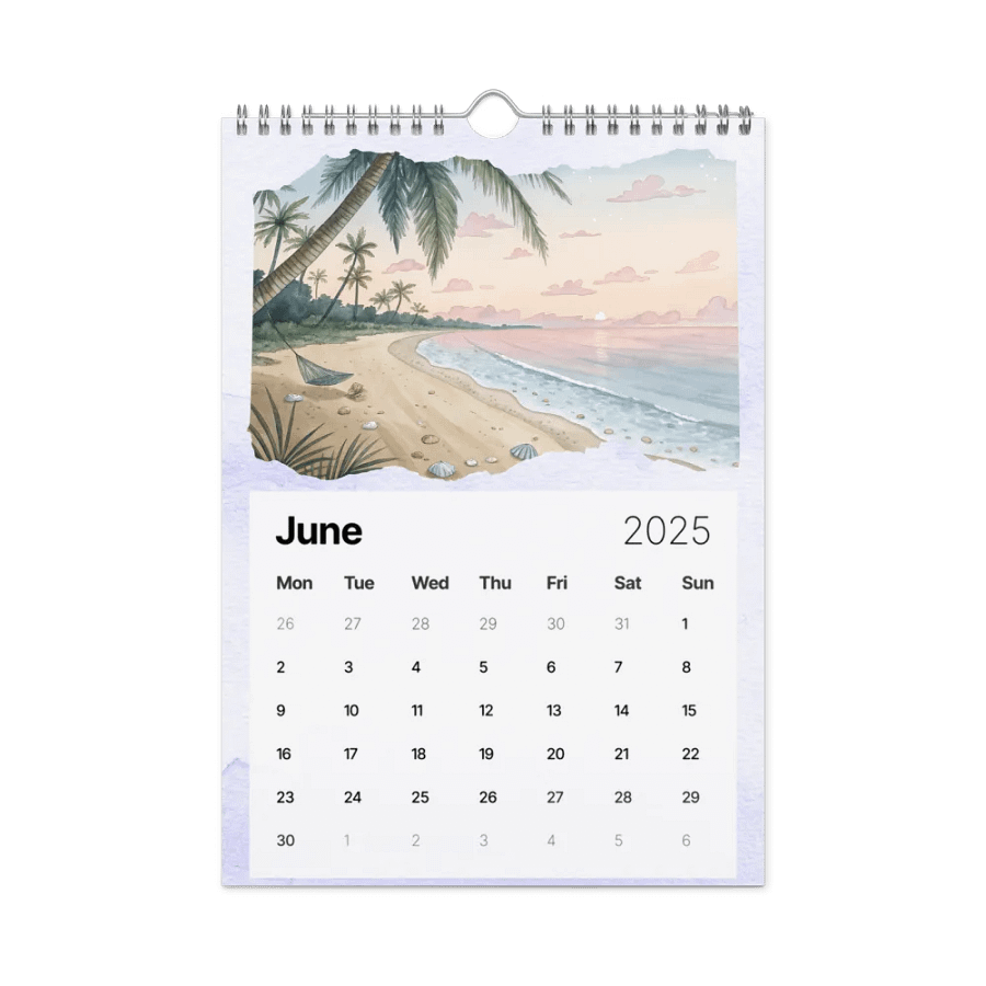 WATERCOLOR SEASONAL SCENES WALL CALENDAR 2025 product image (8)