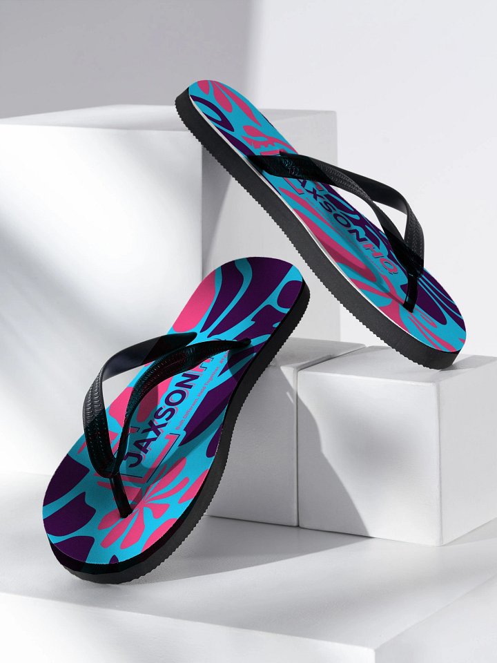 Floral Fusion Custom Flip-Flops product image (2)
