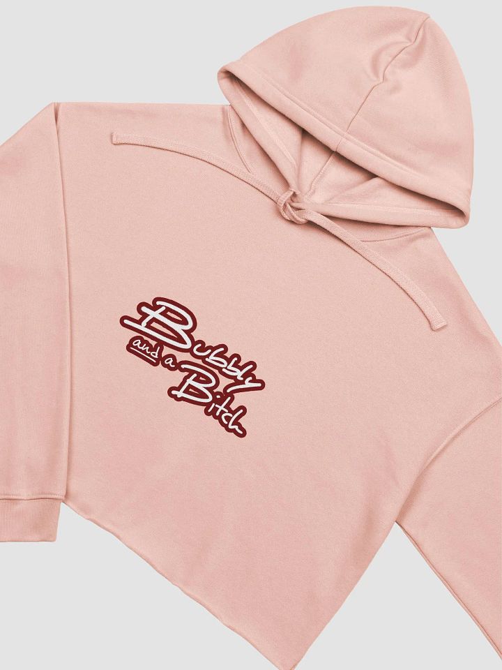 Bubbly and a B*tch (lined design, #6D1616) fleece cropped hoodie product image (9)