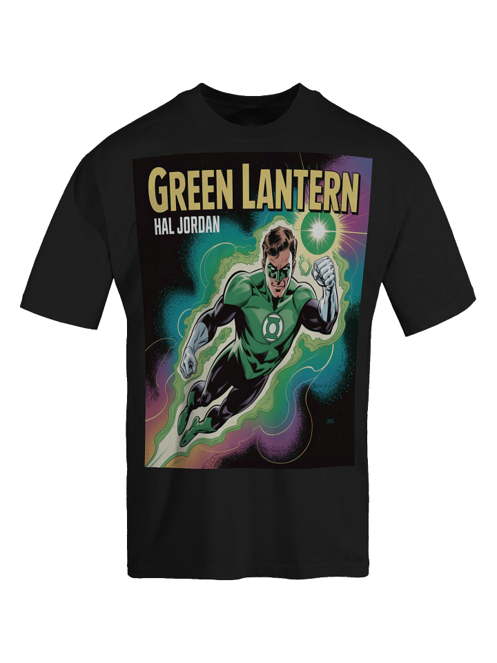 Green Lantern Hal Jordan Oversized Faded T-Shirt – Emerald Sentinel Surge product image (1)
