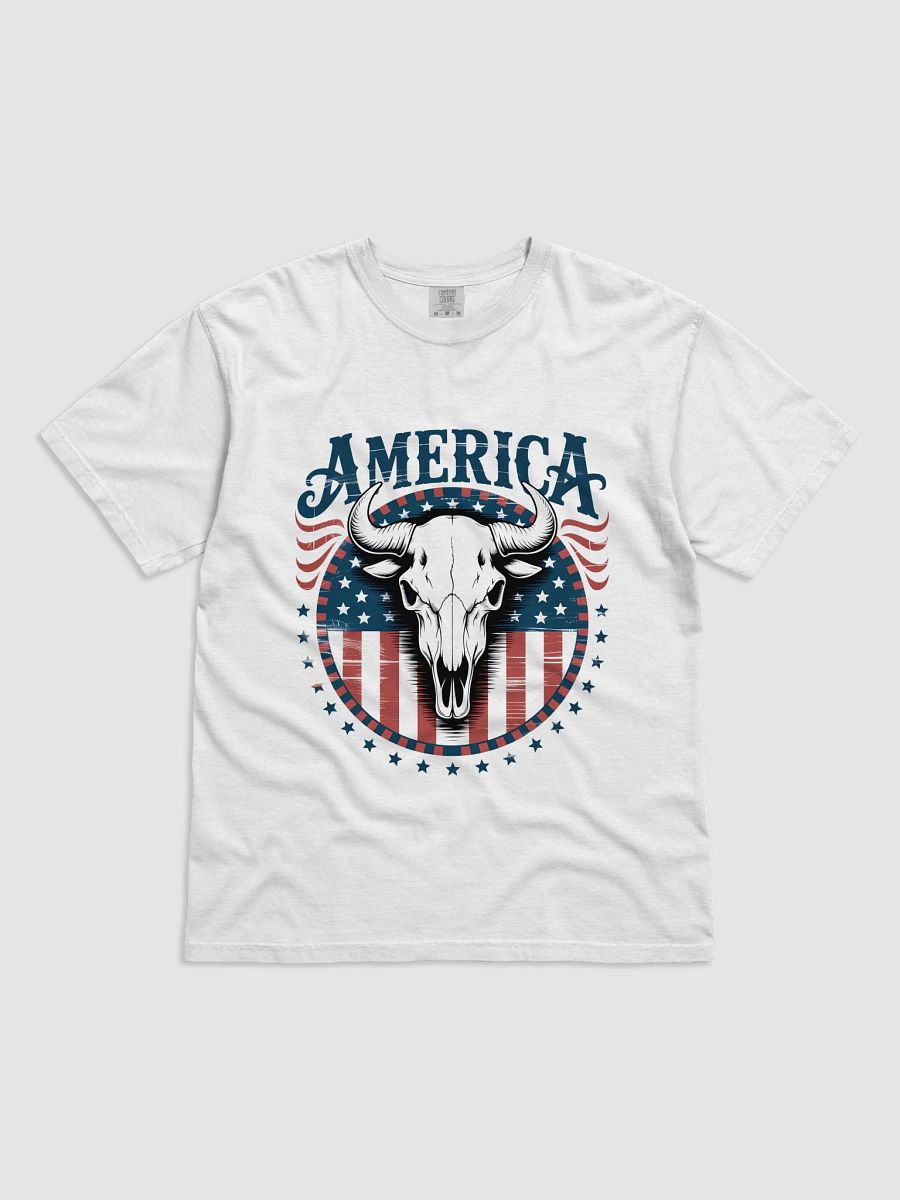 Patriotic Bull Skull Graphic Tee product image (105)