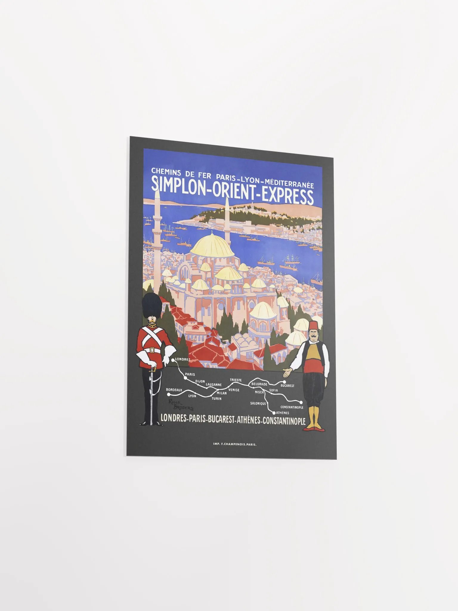 Orient Express, Simplon, Istanbul, Turkey, 1900 — retro vintage travel poster, vintage travel art print, retro travel wall art product image (9)