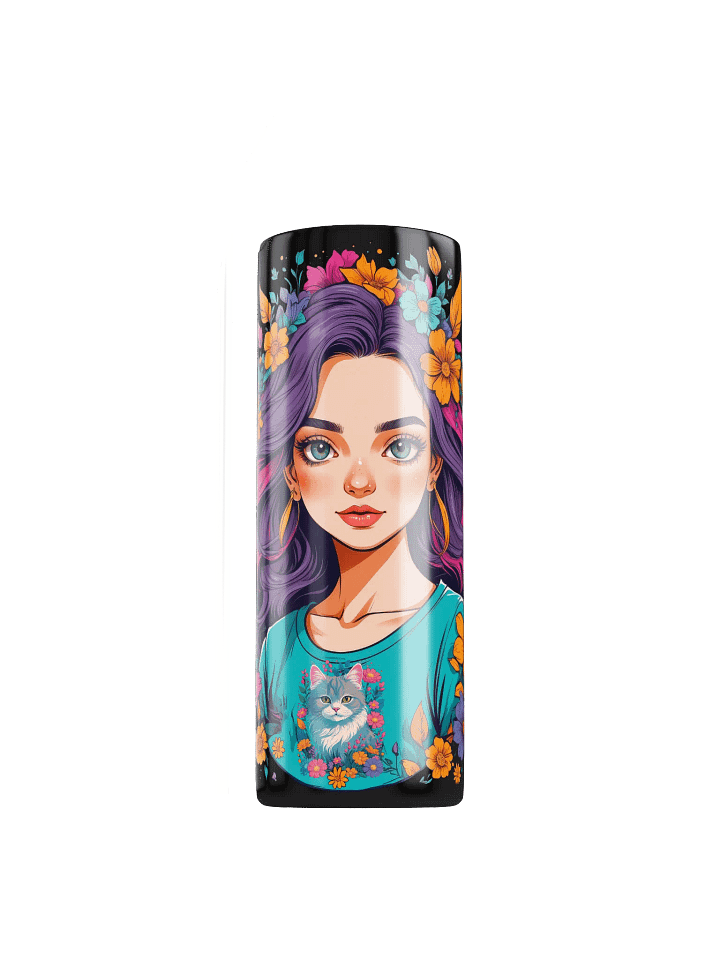 Bloomcore Flower Girl 20 oz Skinny Stainless Steel Tumbler - Black - v2 product image (1)