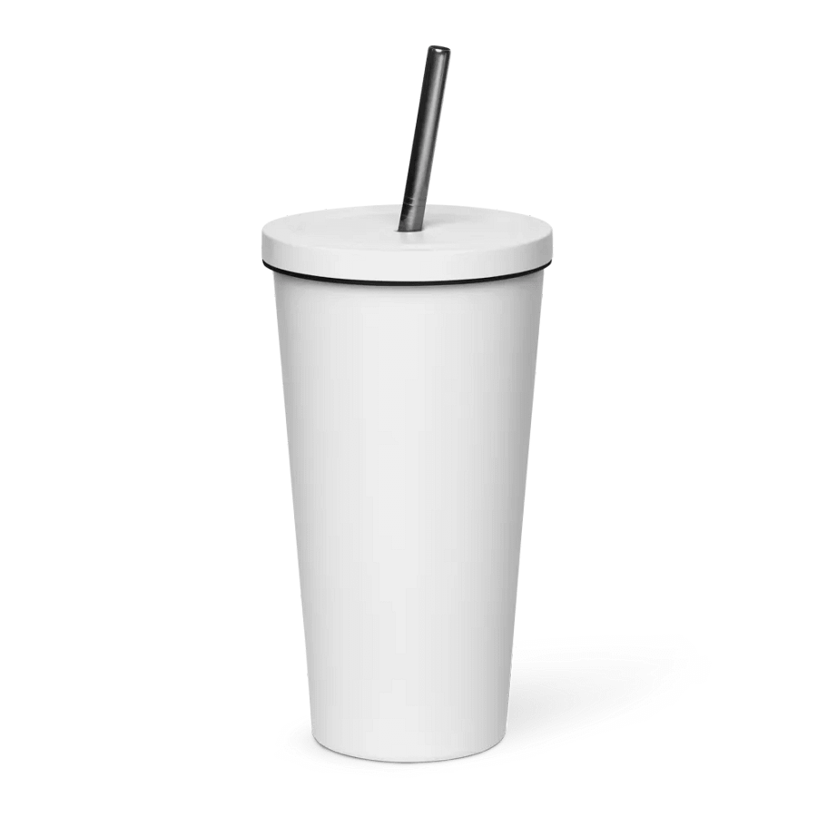 Childless Cat Lady 20 oz Tumbler Cup - White - Insulated Tumbler with a Straw product image (5)