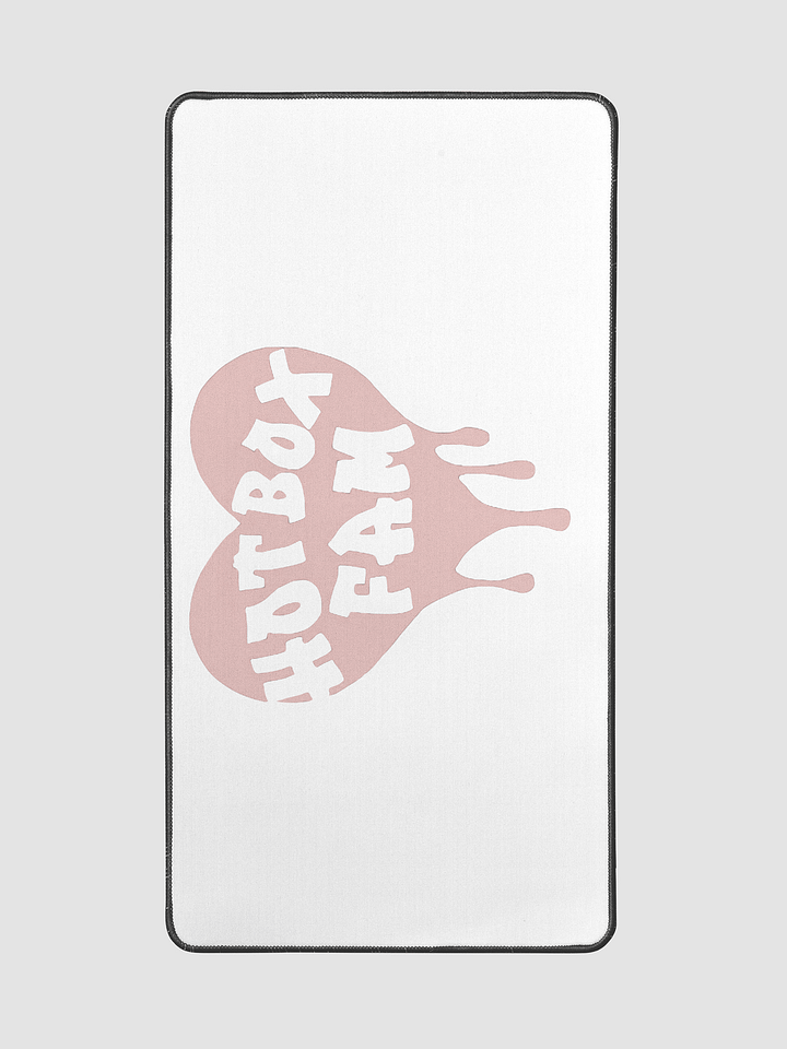 HOT BOX FAM TRANSPARENT PALE PINK HEART LOGO DESK MAT product image (2)