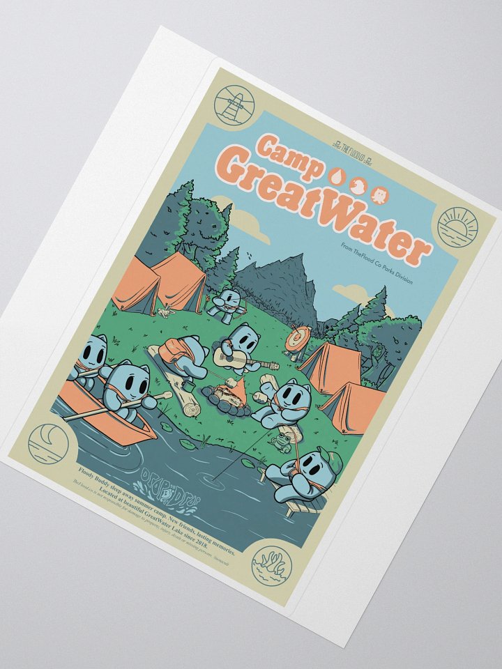 Camp GreatWater Poster Sticker 5 inch product image (2)