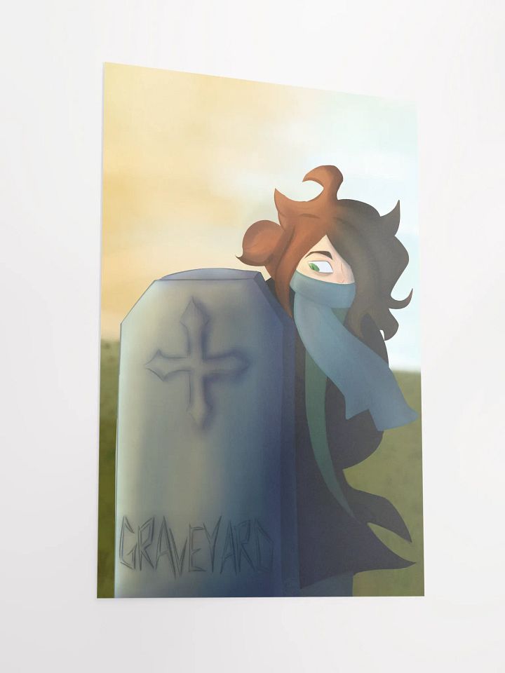 THE FIVE STAGES OF GRIEF BUT YOU'RE STILL ALIVE: Graveyard Oil Painted Poster product image (3)