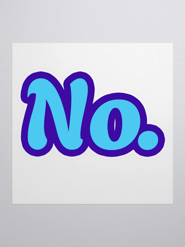 "No." Kiss Cut Stickers product image (2)