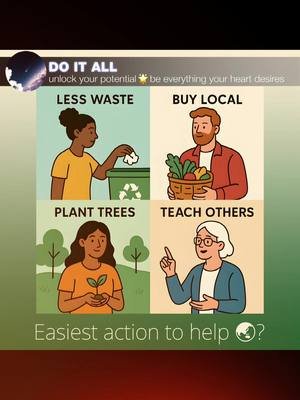 Respect ▶︎ 𝗪𝗵𝗮𝘁 𝘄𝗼𝘂𝗹𝗱 𝘆𝗼𝘂 𝗰𝗵𝗮𝗻𝗴𝗲 𝗶𝗳 𝗲𝘃𝗲𝗿𝘆 𝗰𝗵𝗼𝗶𝗰𝗲 𝗶𝗺𝗽𝗮𝗰𝘁𝗲𝗱 𝗮𝗹𝗹 𝗹𝗶𝗳𝗲? Wellness is merging with sustainability; “eco-wellness” is a rising consumer demand. Caring for the planet is increasingly framed as personal wellbeing and lifestyle. 𝗤𝘂𝗶𝗰𝗸 𝗧𝗶𝗽𝘀: ‣ Reduce single-use items for one week. ‣ Buy one local product this month. ‣ Plant or care for one living thing. ‣ Share one sustainability tip with a friend. “𝗪𝗲 𝗱𝗼 𝗻𝗼𝘁 𝗶𝗻𝗵𝗲𝗿𝗶𝘁 𝘁𝗵𝗲 𝗲𝗮𝗿𝘁𝗵 𝗳𝗿𝗼𝗺 𝗼𝘂𝗿 𝗮𝗻𝗰𝗲𝘀𝘁𝗼𝗿𝘀; 𝘄𝗲 𝗯𝗼𝗿𝗿𝗼𝘄 𝗶𝘁 𝗳𝗿𝗼𝗺 𝗼𝘂𝗿 𝗰𝗵𝗶𝗹𝗱𝗿𝗲𝗻.” —𝗡𝗮𝘁𝗶𝘃𝗲 𝗔𝗺𝗲𝗿𝗶𝗰𝗮𝗻 𝗽𝗿𝗼𝘃𝗲𝗿𝗯 ▲ 𝘊𝘩𝘰𝘪𝘤𝘦𝘴 𝘵𝘰𝘥𝘢𝘺 𝘴𝘩𝘢𝘱𝘦 𝘧𝘶𝘵𝘶𝘳𝘦 𝘰𝘱𝘵𝘪𝘰𝘯𝘴. ⠀ 𝘚𝘵𝘦𝘸𝘢𝘳𝘥𝘴𝘩𝘪𝘱 𝘪𝘴 𝘢𝘯 𝘢𝘤𝘵 𝘰𝘧 𝘳𝘦𝘴𝘱𝘰𝘯𝘴𝘪𝘣𝘪𝘭𝘪𝘵𝘺, 𝘯𝘰𝘵 𝘤𝘰𝘯𝘷𝘦𝘯𝘪𝘦𝘯𝘤𝘦. ⠀ 𝘚𝘮𝘢𝘭𝘭 𝘥𝘢𝘪𝘭𝘺 𝘩𝘢𝘣𝘪𝘵𝘴 𝘤𝘰𝘮𝘱𝘰𝘶𝘯𝘥 𝘪𝘯𝘵𝘰 𝘤𝘰𝘭𝘭𝘦𝘤𝘵𝘪𝘷𝘦 𝘪𝘮𝘱𝘢𝘤𝘵.  Eco-wellness links personal health with planetary health.  Conscious choices reduce waste and improve long-term wellbeing.  Sustainable habits are shareable, low-barrier actions others can adopt.  Framing sustainability as self-care increases adoption. 𝗚𝗼𝘁 𝗮𝗻𝘆 𝗦𝘂𝘀𝘁𝗮𝗶𝗻𝗮𝗯𝗶𝗹𝗶𝘁𝘆 𝘁𝗶𝗽𝘀? ⠀▼ 𝗦𝗵𝗮𝗿𝗲 𝗶𝗻 𝗮 𝗰𝗼𝗺𝗺𝗲𝗻𝘁 𝘁𝗼 𝗵𝗲𝗹𝗽 𝗼𝘁𝗵𝗲𝗿𝘀. 📊 𝗦𝘁𝗮𝘁𝘀: ⦿ McKinsey’s Future of Wellness research shows sustainability and conscious buying as growing wellness drivers in 2025. https://www.mckinsey.com/industries/consumer-packaged-goods/our-insights/future-of-wellness-trends ⦿ The Global Wellness Institute highlights inclusive and environmental wellness as core 2025 trends. https://globalwellnessinstitute.org/global-wellness-institute-blog/2025/03/21/inclusive-wellness-initiative-trends-for-2025/ #poll #vote #thisorthat #TikTokPoll