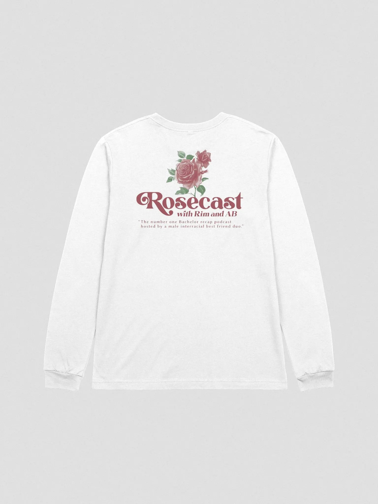 Retro Rose Long-Sleeve T-Shirt (Front and back) product image (3)