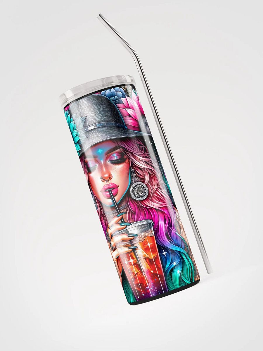 Just A Girl Who Loves Iced Tea Floral Fantasy Stainless Steel Tumbler product image (6)