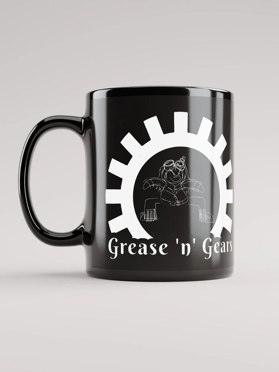 Grease 'n' Gears Black Glossy Mug product image (3)