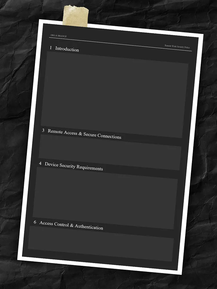 Remote Work Security Policy Template product image (2)