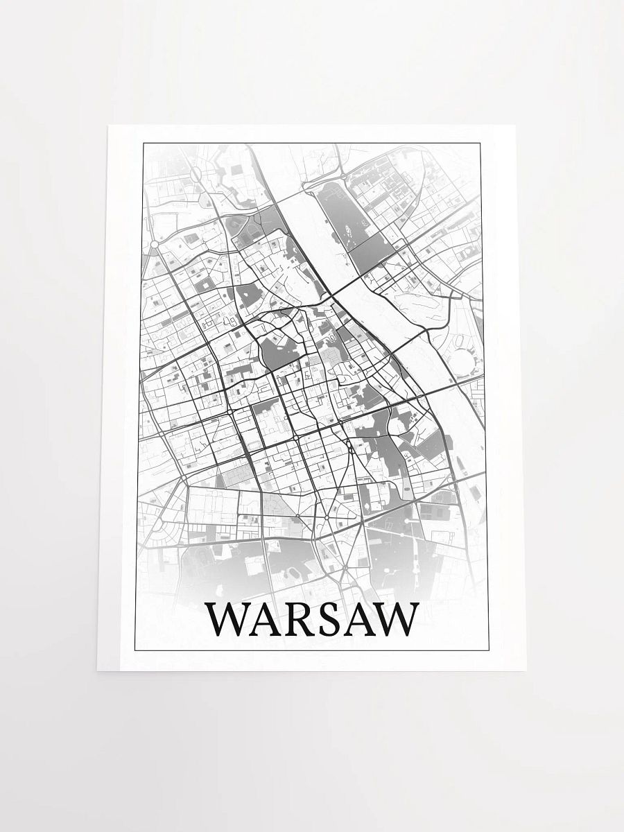 Warsaw, Poland, city map print product image (17)