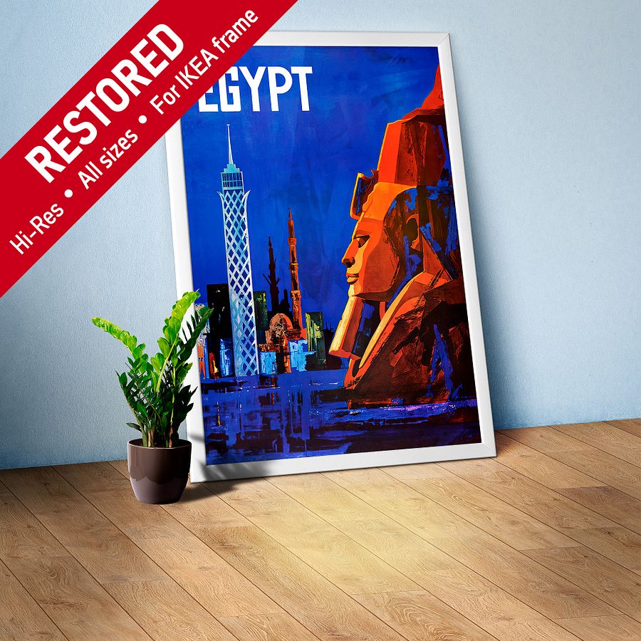 Egypt, 1960s — retro vintage travel poster product image (1)