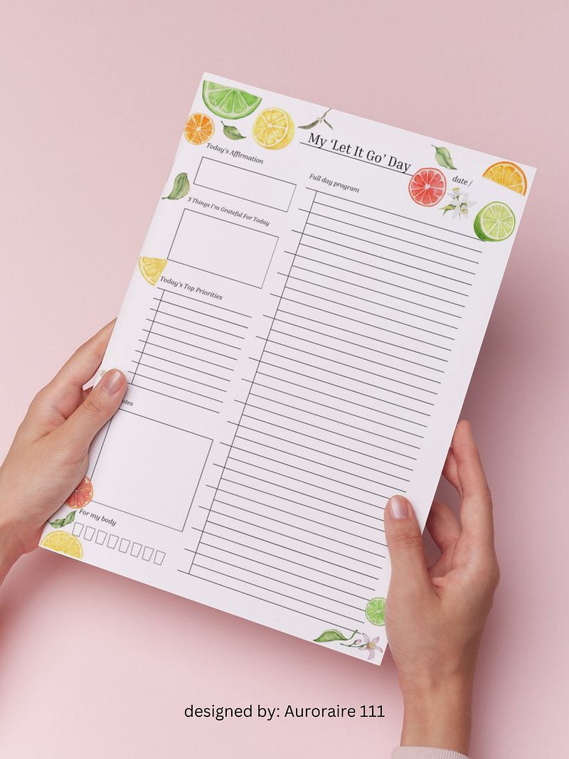 My 'Let It Go' Day - Printable Daily Planner | Digital Planner Page Download | Multiple Sizes Included