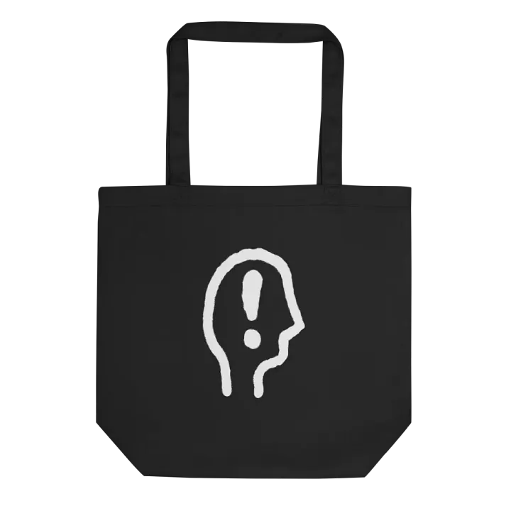 EXCLAIMING MENTALLY (white design) tote bag product image (1)