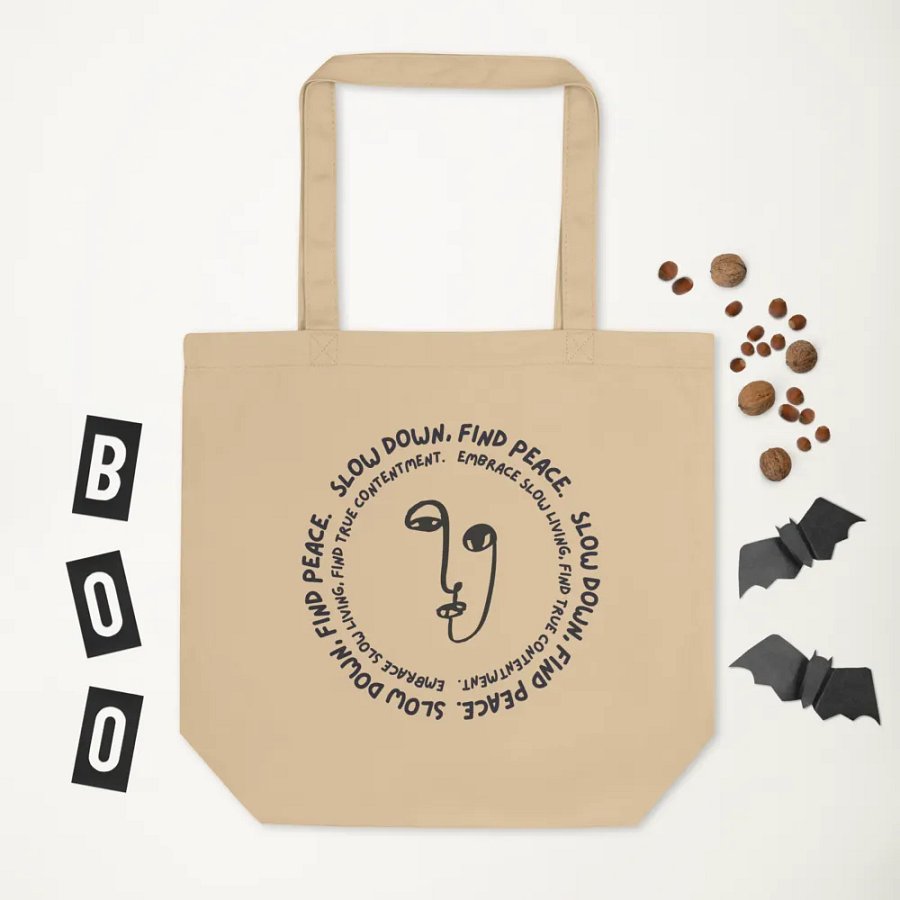 SLOW DOWN, FIND PEACE TOTE product image (6)