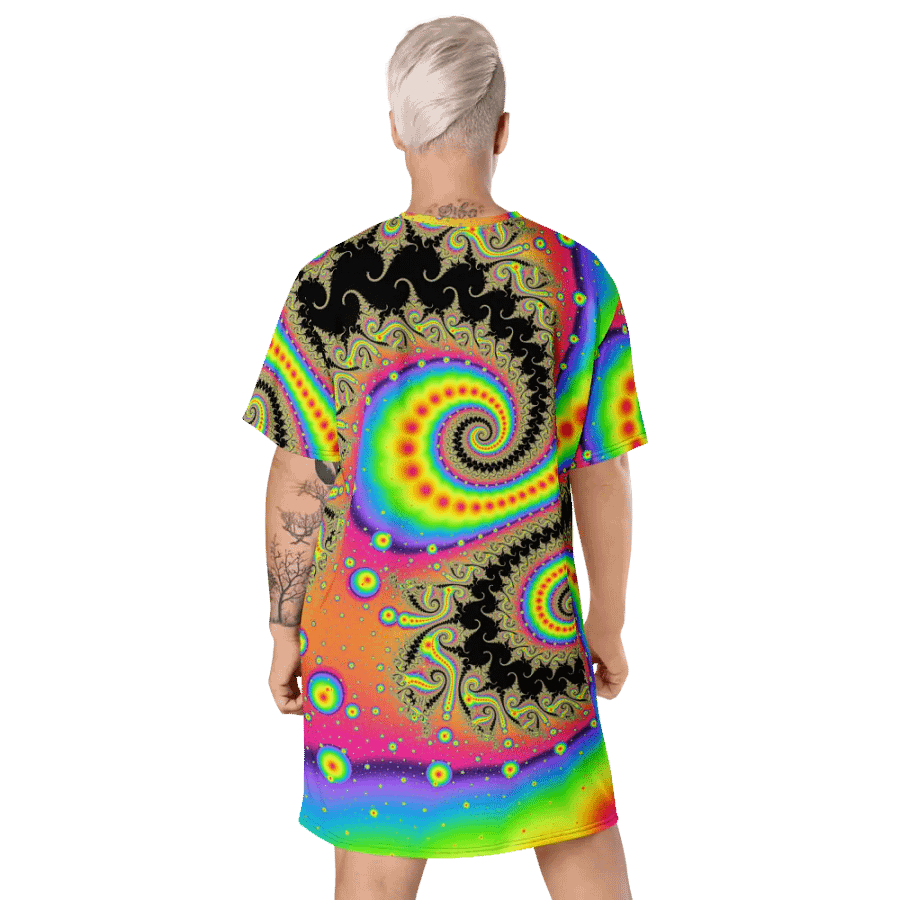 Fractal Dress/Tunic - Pink Lemonade and Candy Twists product image (9)