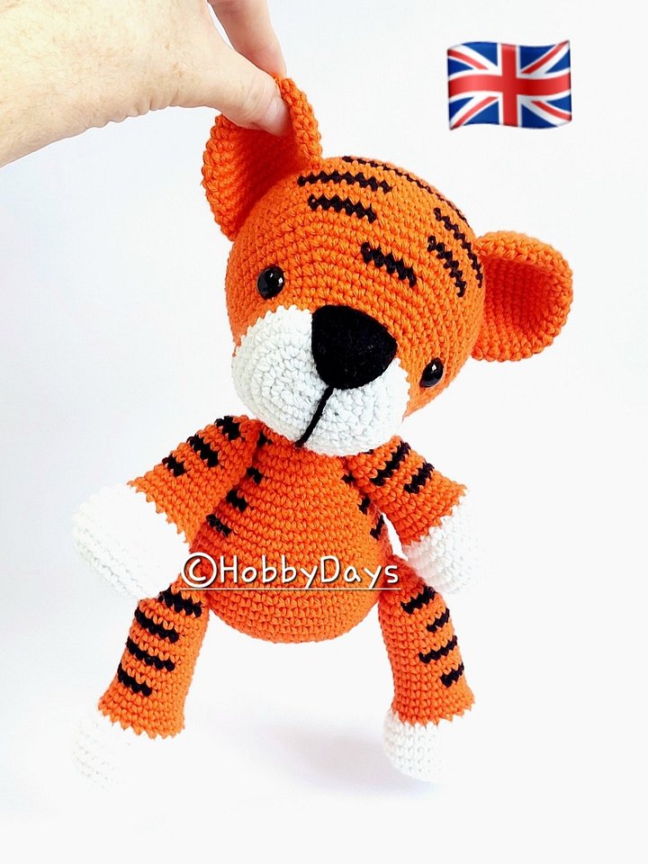 UK PATTERN - Amigurumi Crochet Tiger product image (1)