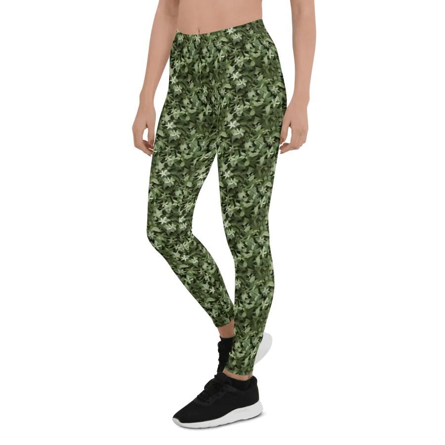 DARK GREEN CAMO PATTERN LEGGINGS product image (6)