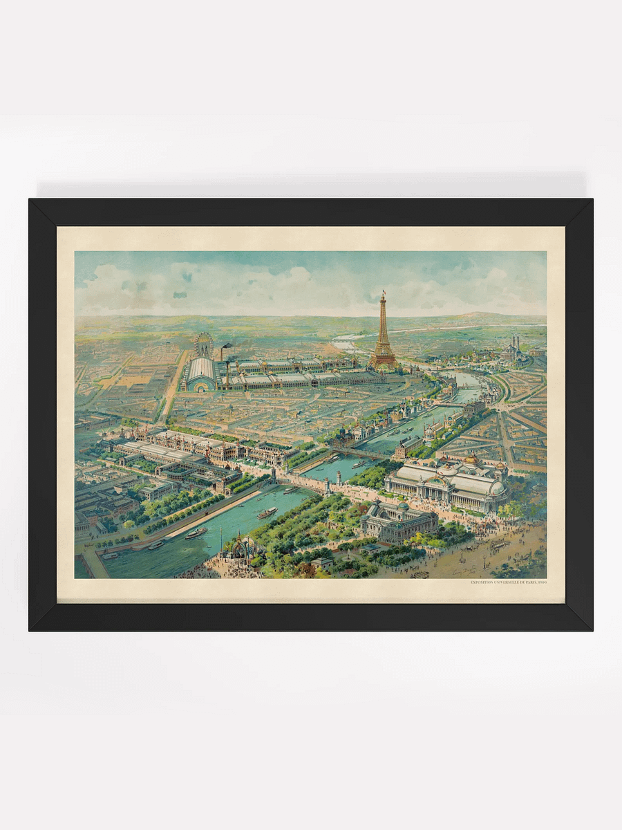 Paris 1900 Framed Poster Print – Hand-Drawn Historic City View product image (6)