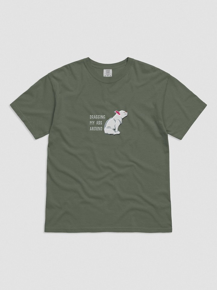 Dragging My Ass Around T-Shirt(Embroidered) of a French Bulldog(White) product image (31)