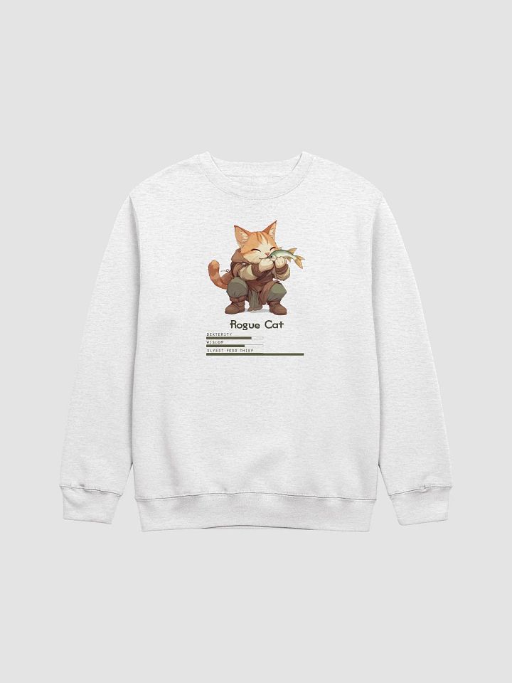 RPG Rogue Cat Unisex Crewneck Sweatshirt for gamers and cat lovers product image (3)