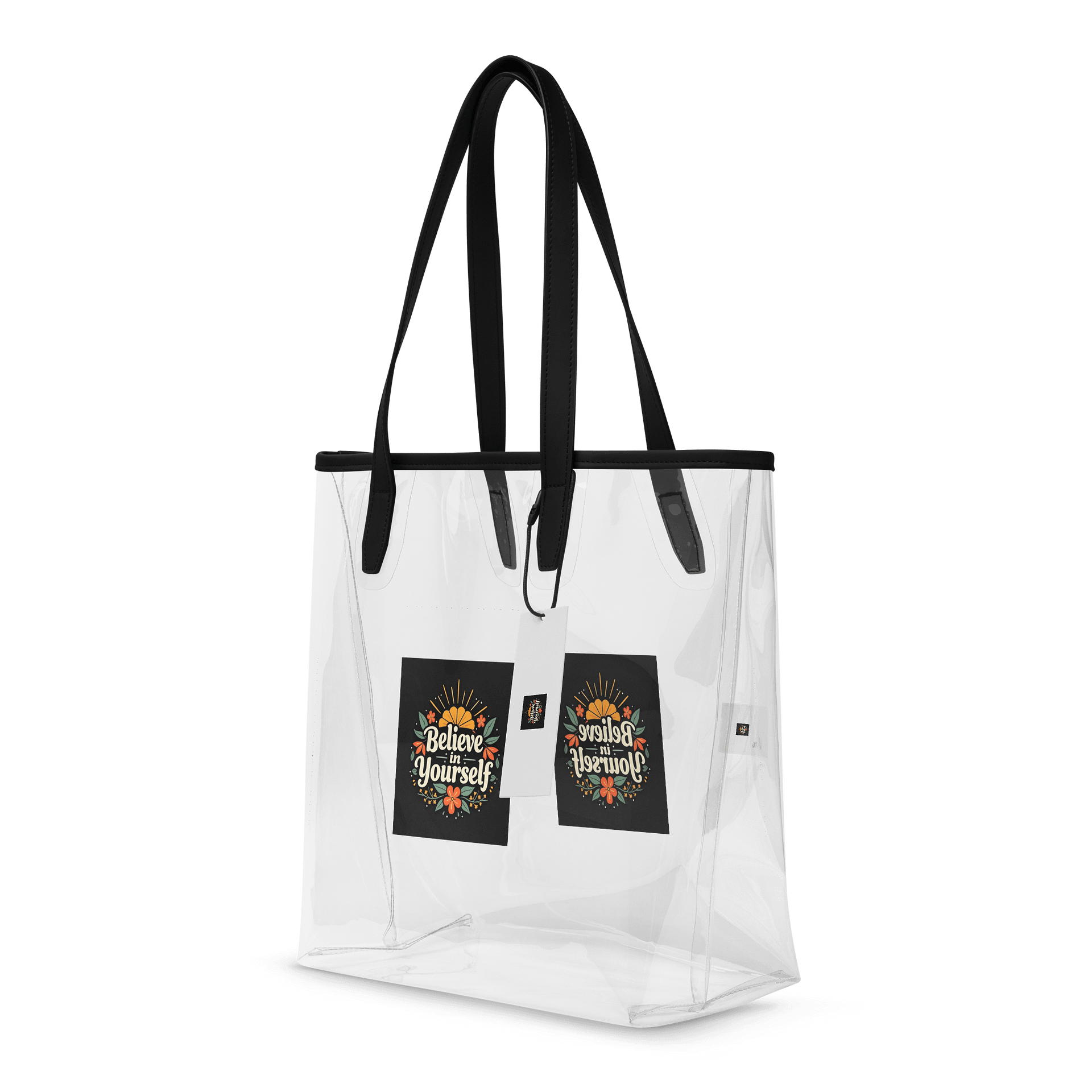 Believe in Yourself Floral Clear Tote Bag product image (4)
