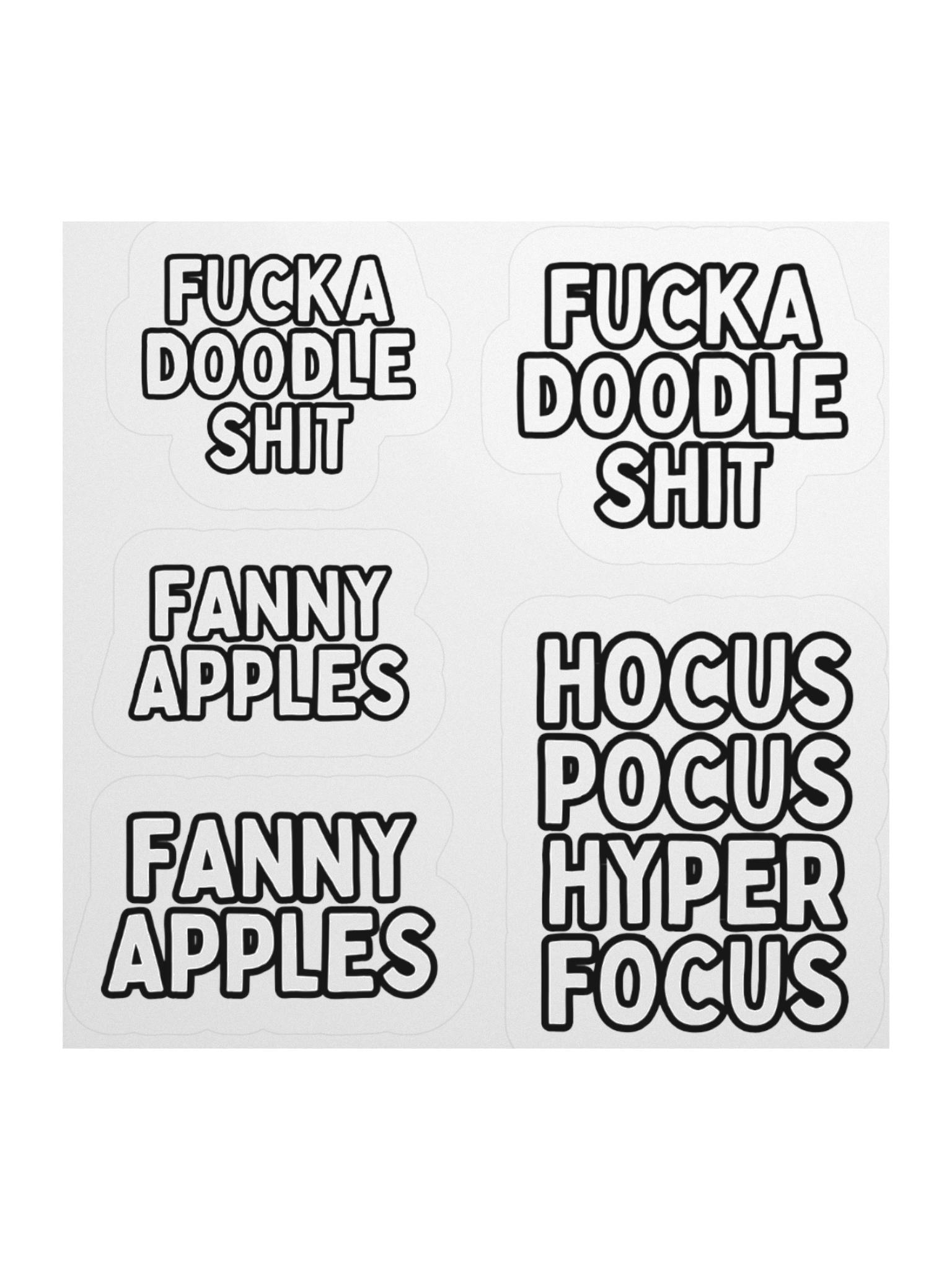 Quirky Phrase Kiss Cut Stickers Set product image (1)