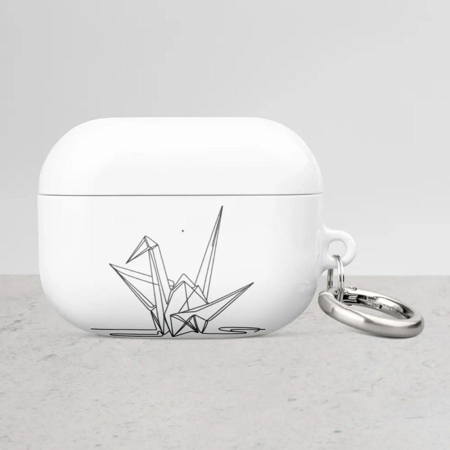 Origami Crane Line art All-Over Print AirPods® Case product image (46)