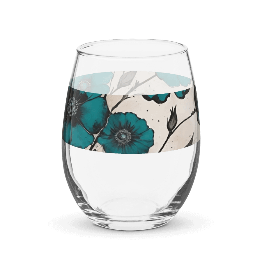 Vintage Floral Stemless Wine Glass product image (3)