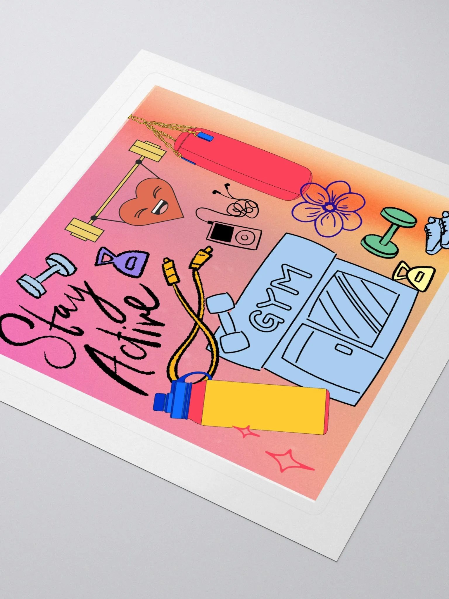 Stay Active Gym Sticker Set product image (3)