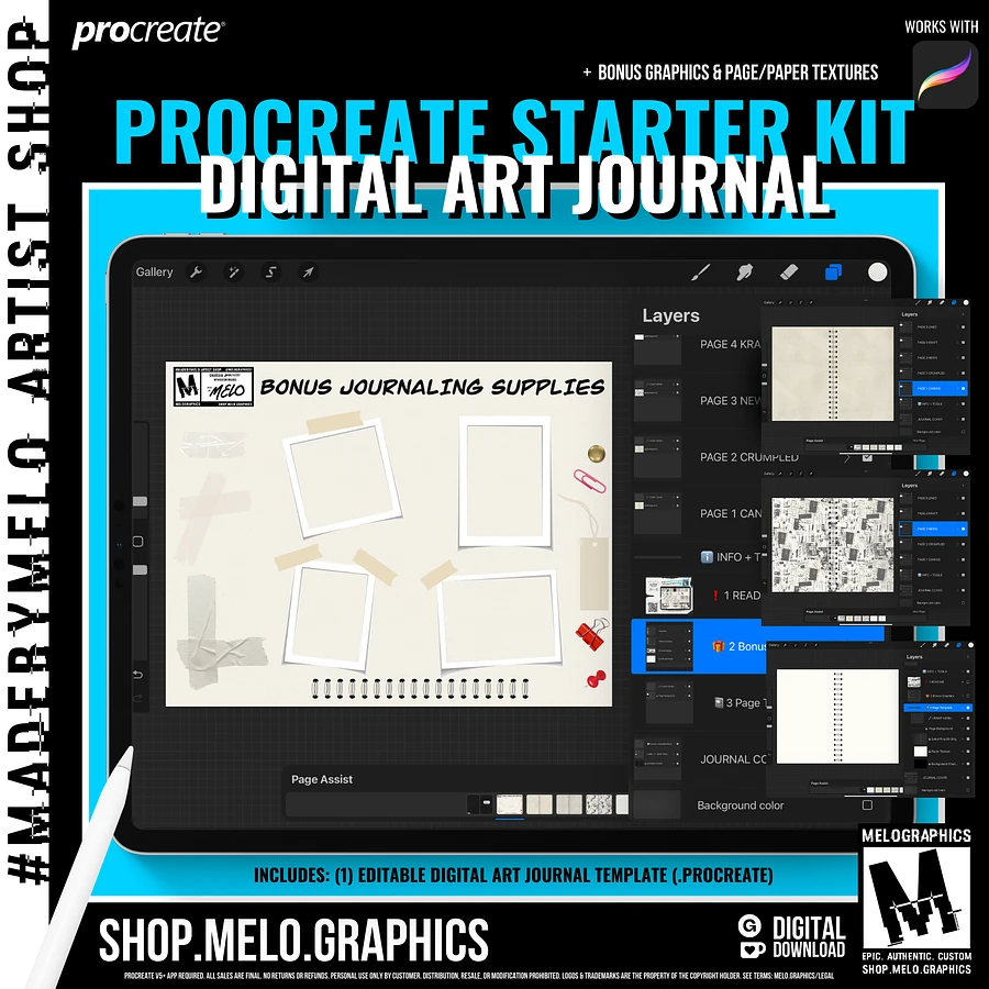 Procreate Digital Art Journal Starter Kit | #MadeByMELO product image (4)