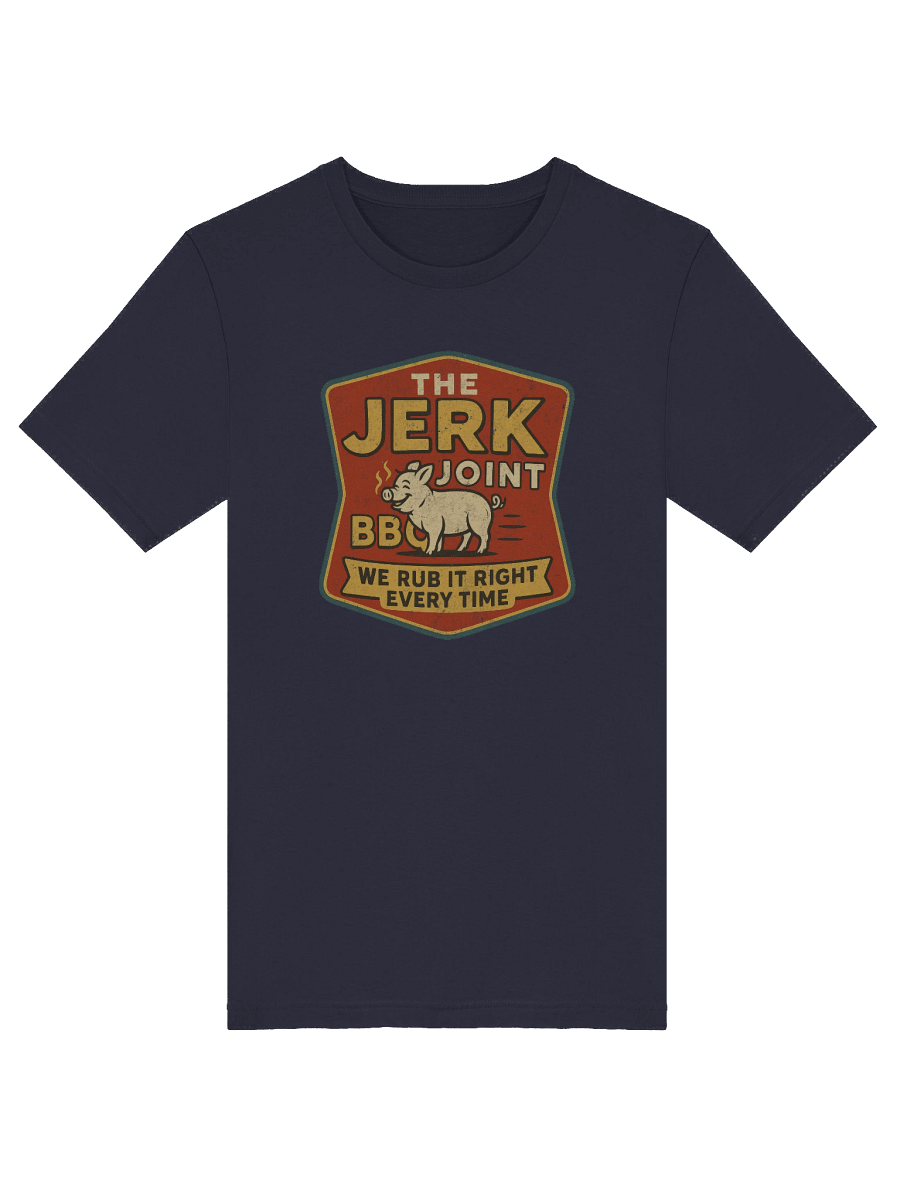 The Jerk Joint BBQ T-Shirt – Funny Retro BBQ Parody Shirt We Rub It Right Every Time product image (5)
