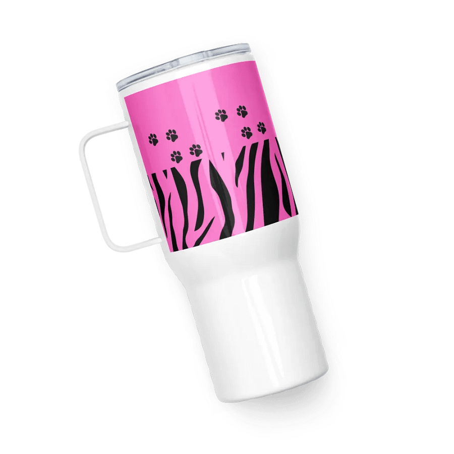 Zebra Stripes & Paw Prints Travel Mug product image (5)