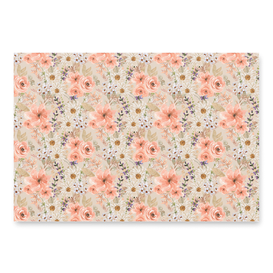 Orange Flowers Paper Sheets product image (3)