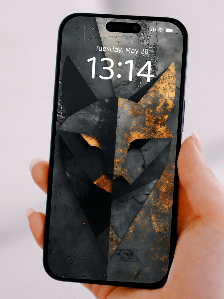 Abstract Geometric Cat Phone Wallpapers: 4K HD, Bring Modern Artistic Flair to Your Phone Screen product image (1)