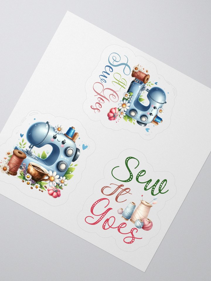 Whimsical Sewing Machines Kiss Cut Stickers Set product image (2)